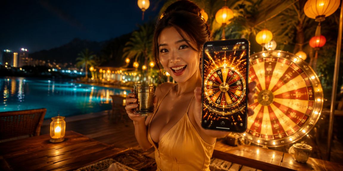 Bàn roulette phong cách Hội An kết hợp văn hóa cà phê Việt Nam trong không gian casino